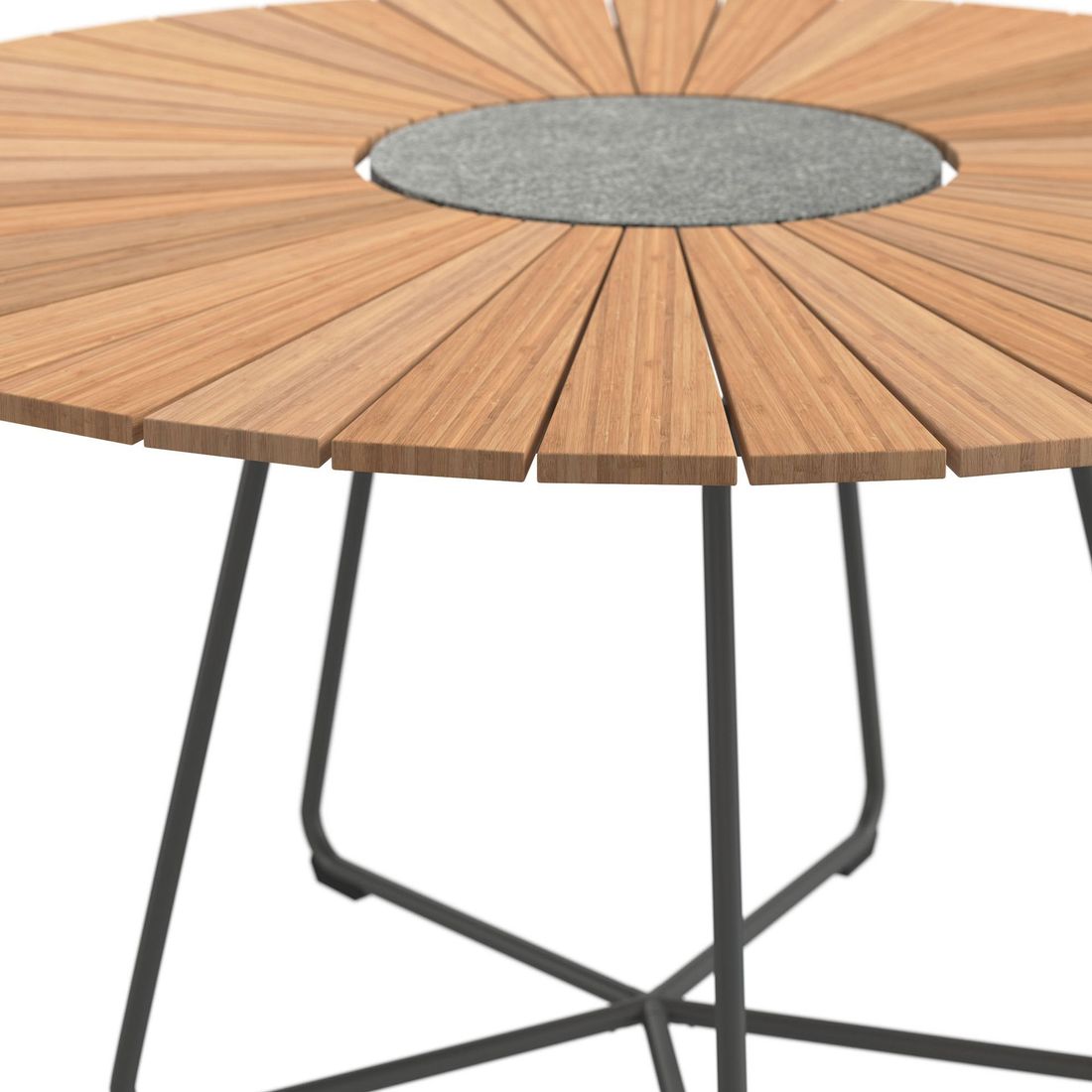 HOUE Circle Gartentisch Aluminium/Bambus