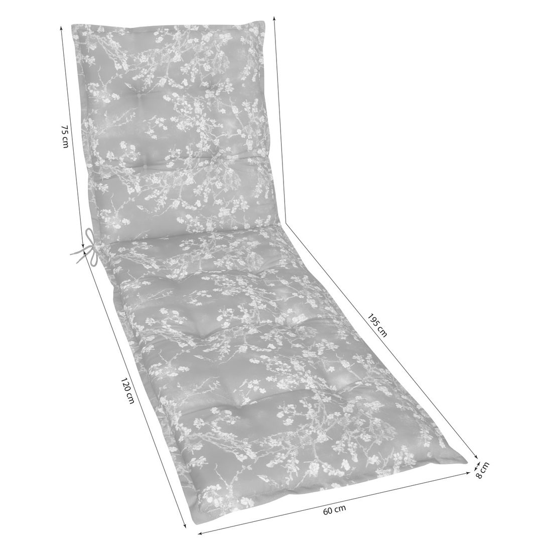 KETTtex Florence Gartenliegenauflage 60x195cm Kunstfaser