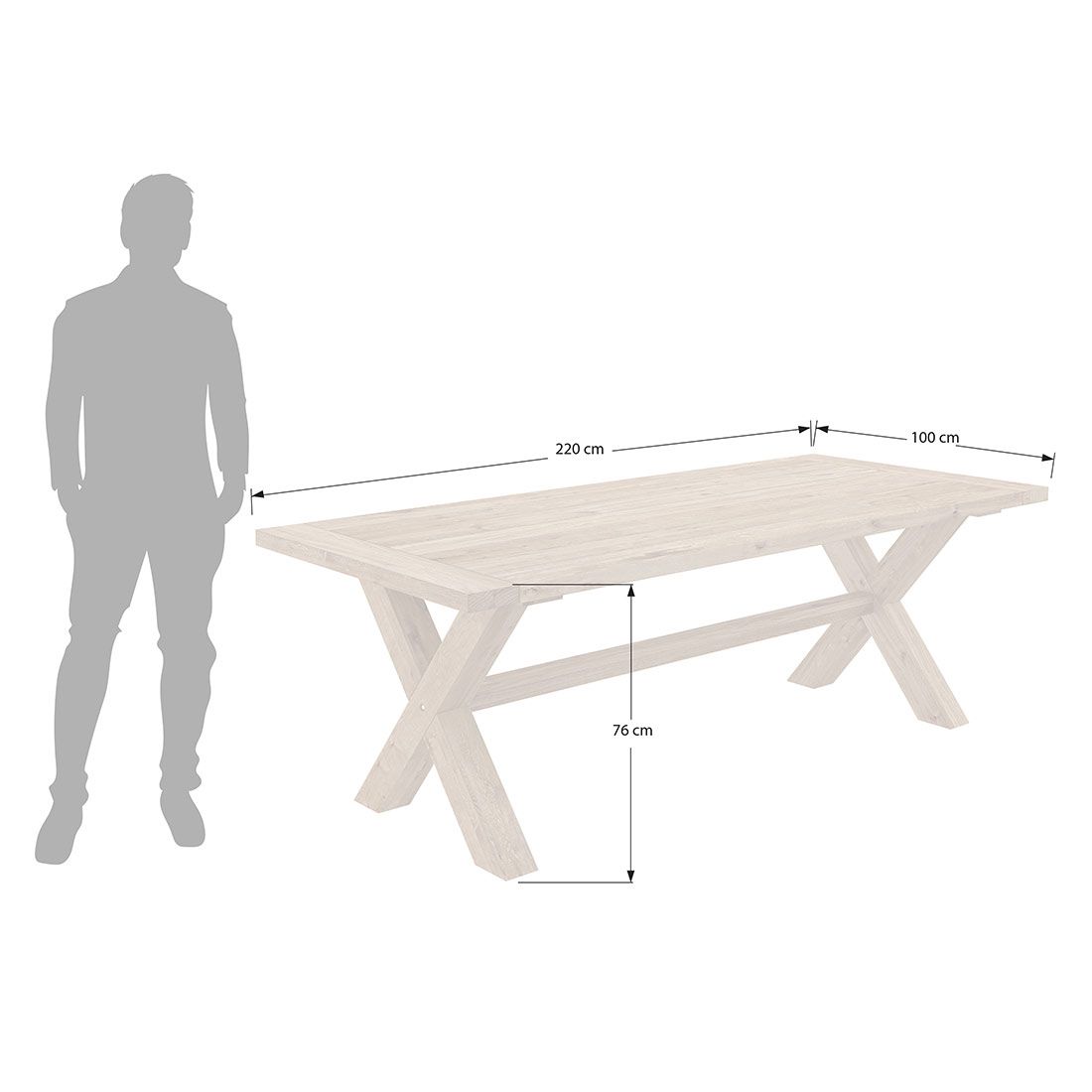 Cane-Line Choice Gartenmöbeldet 7-tlg. mit Tisch 220x100cm