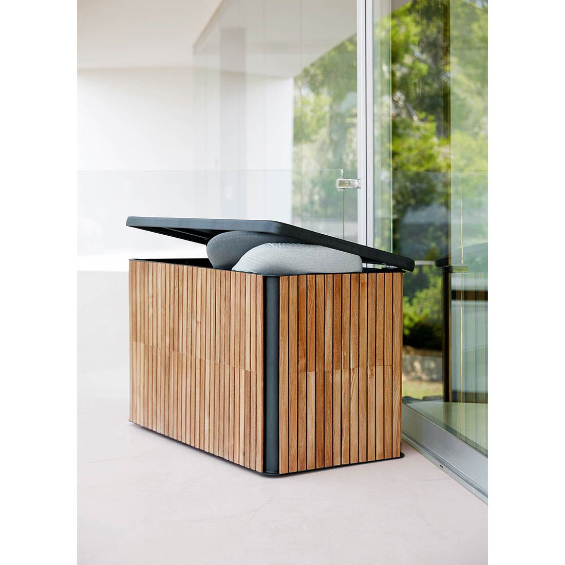 Cane-Line Combine Gartenbox klein Teak/Aluminium
