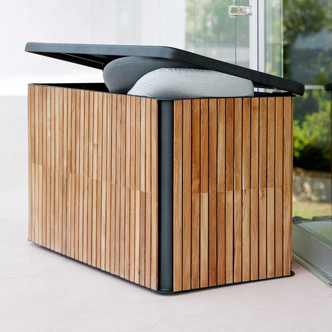 Cane-Line Combine Gartenbox klein Teak/Aluminium