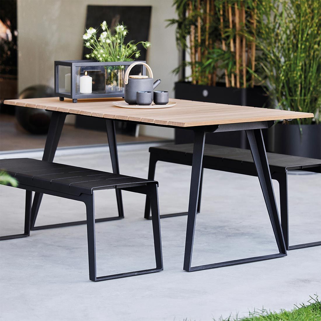 Cane-Line Copenhagen Gartenbank 121 cm Aluminium