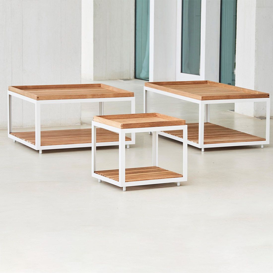 Cane-Line Level Loungetisch 120x60cm Aluminium/Teak