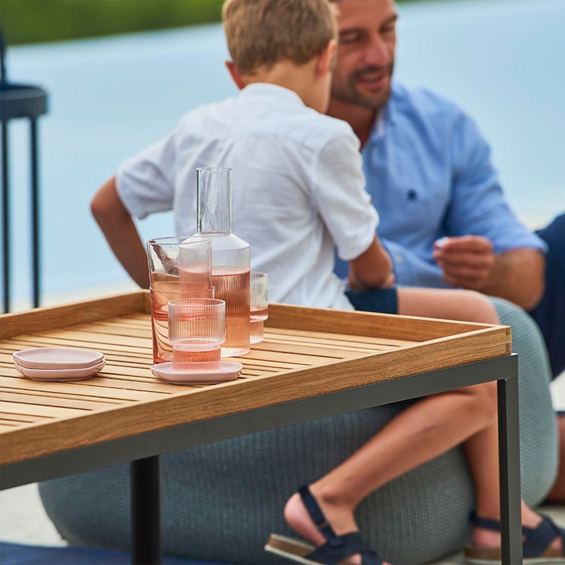 Cane-Line Level Loungetisch 120x60cm Aluminium/Teak