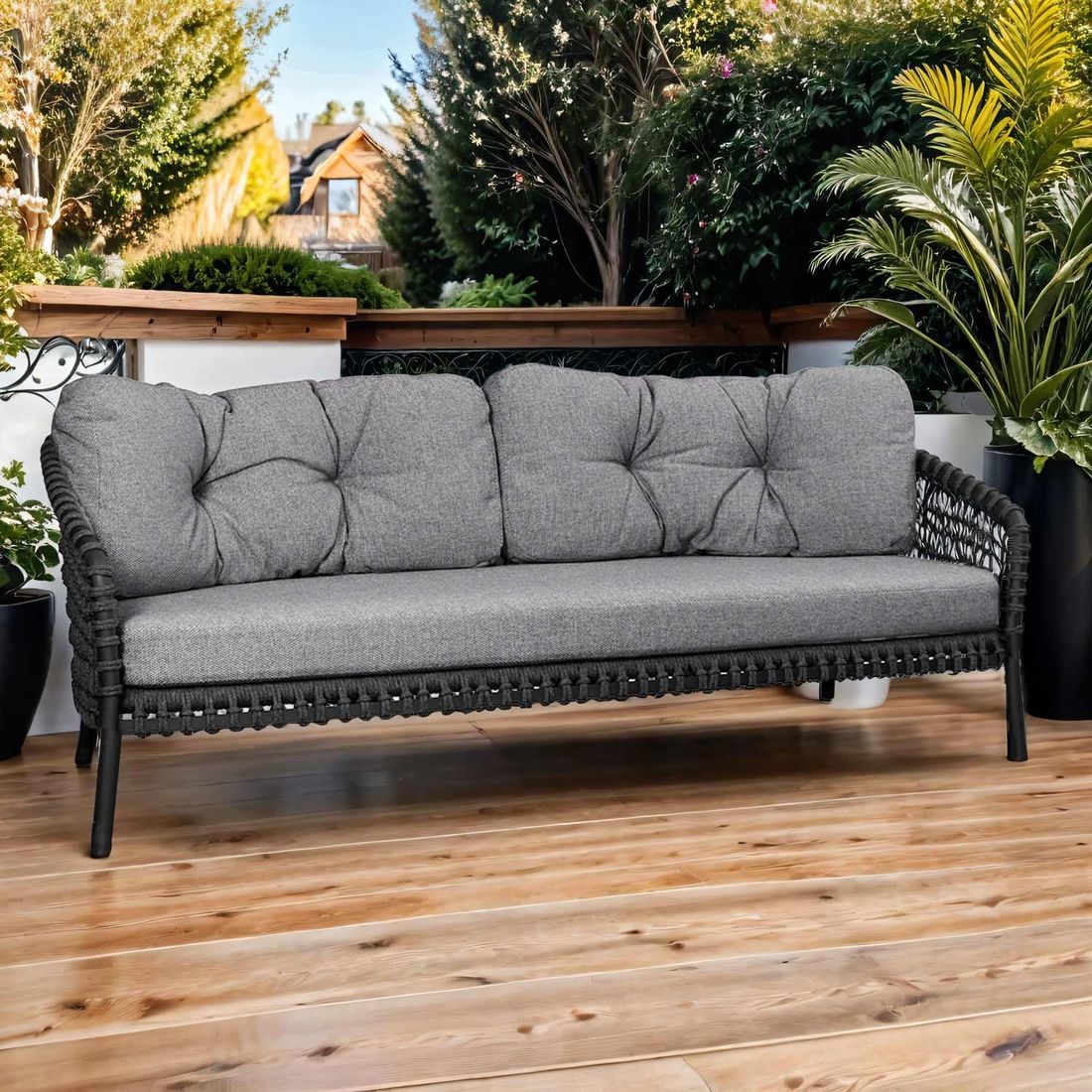 Cane-Line Ocean Gartensofa 202cm Alu/Rope/Polypropylen