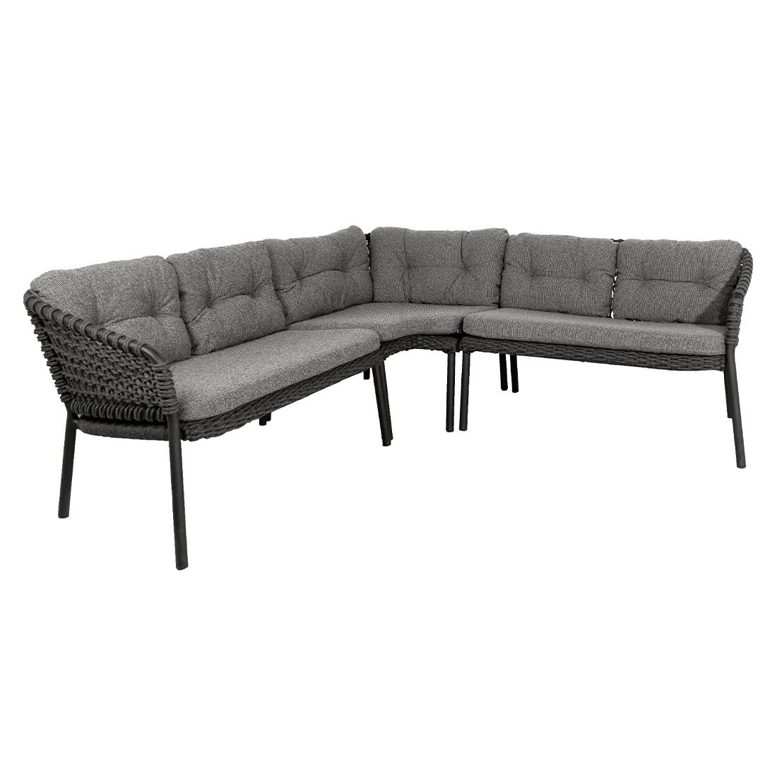 Cane-Line Ocean Ecklounge Aluminium/Rope