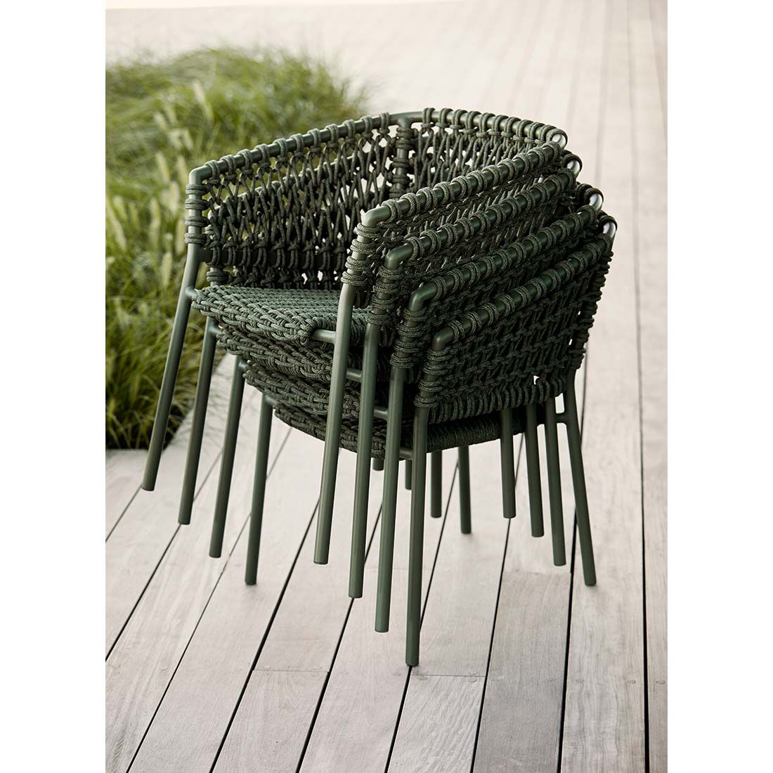 Cane-Line Ocean Stapelsessel Aluminium/Rope