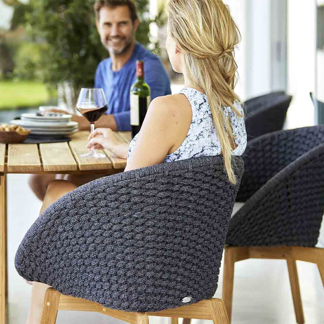 Cane-Line Peacock Gartensessel Teak/Rope