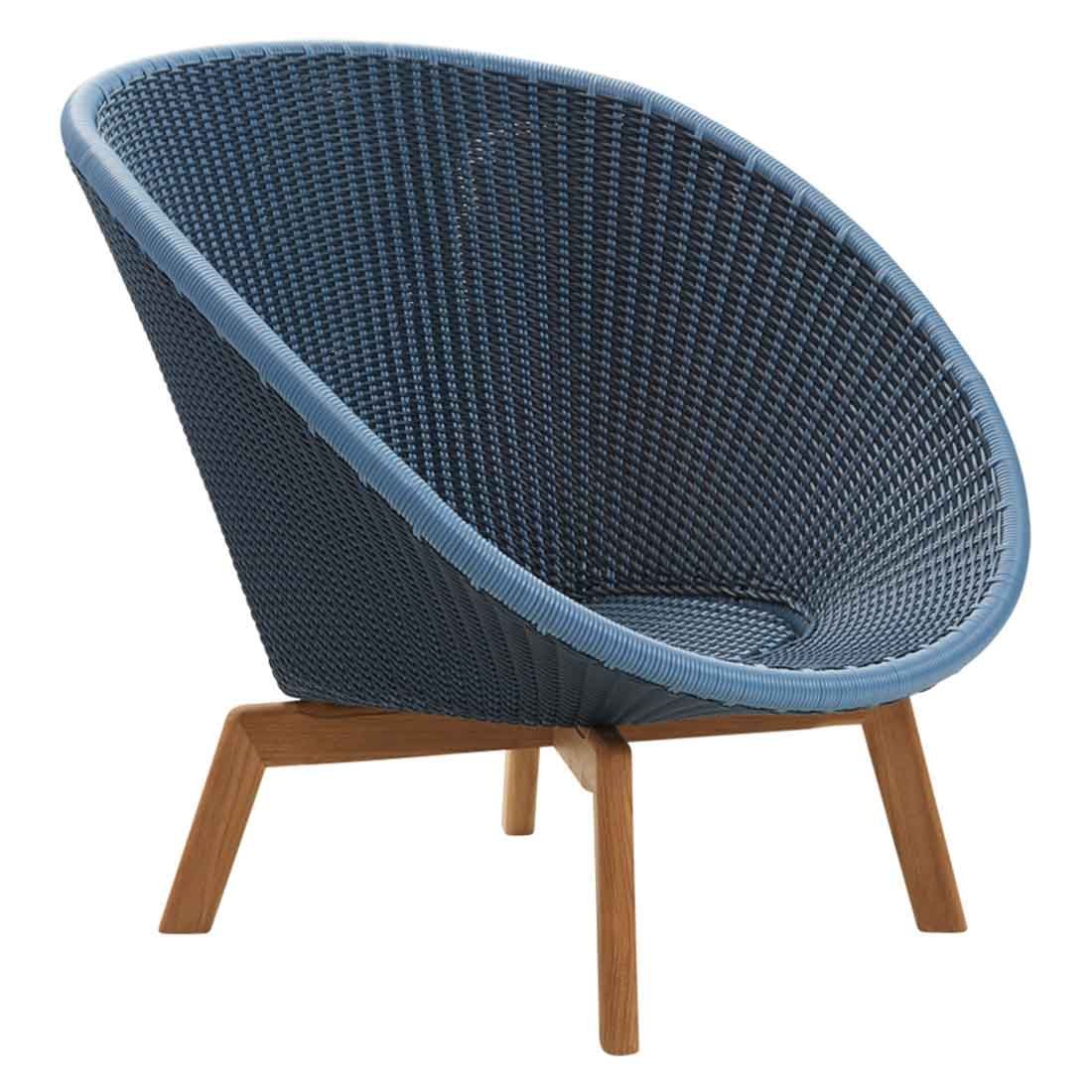 Cane-Line Peacock Loungesessel Teak/Aluminium/Geflecht
