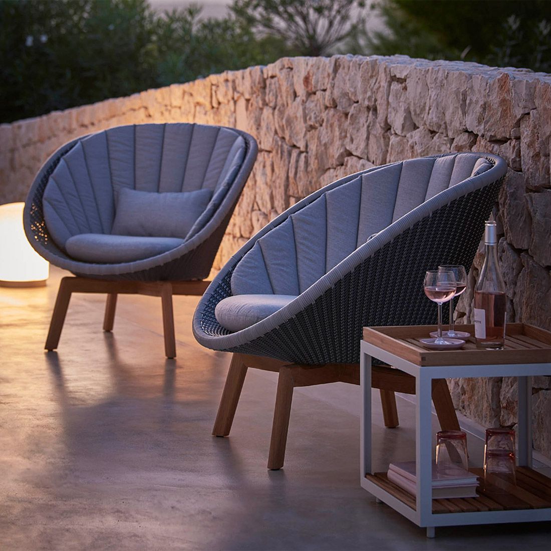 Cane-Line Peacock Loungesessel Teak/Geflecht