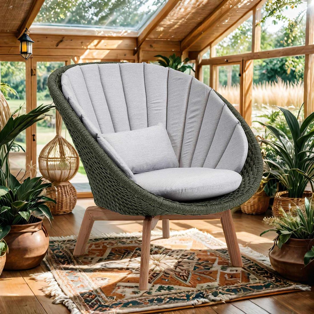 Cane-Line Peacock Loungesessel Teak/Rope