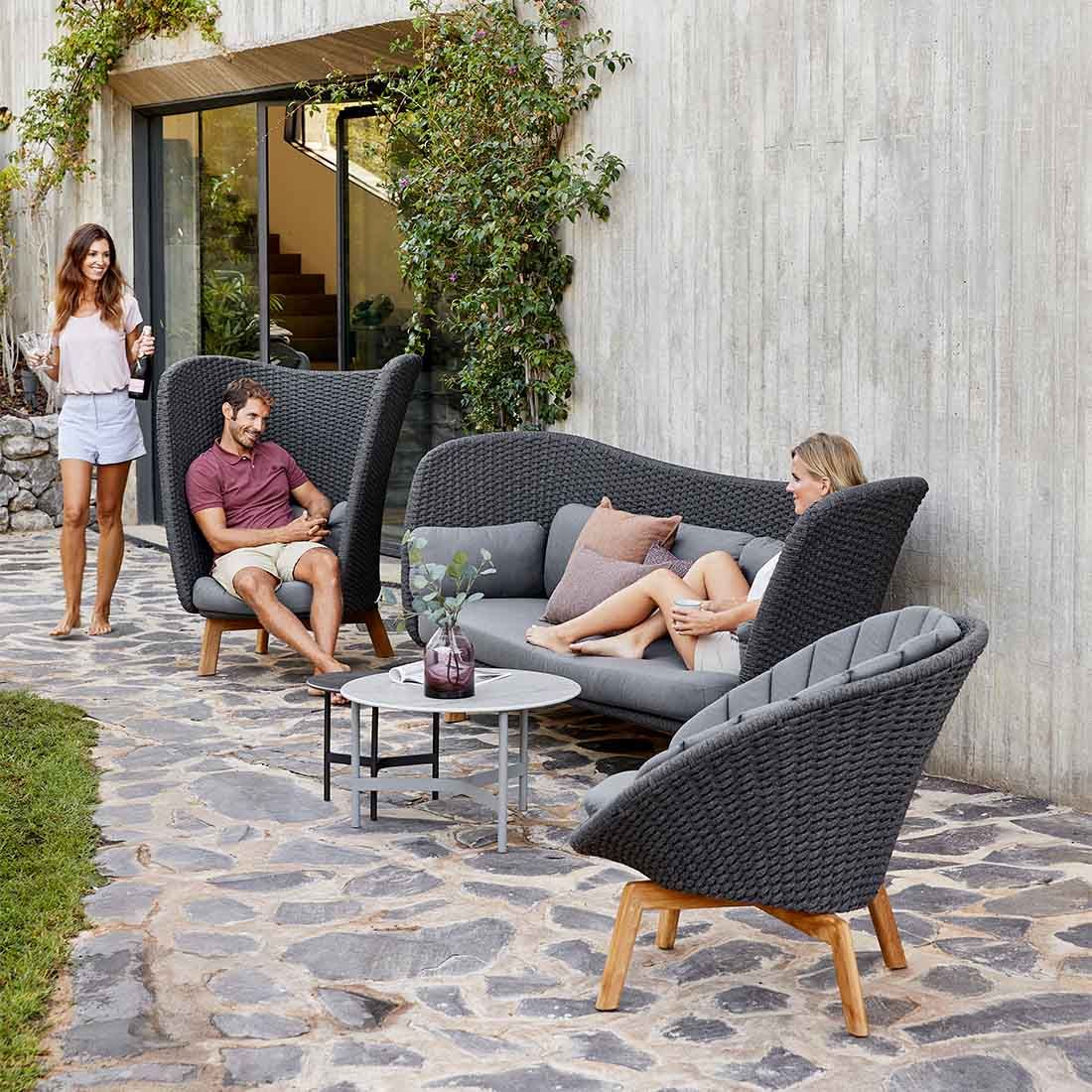 Cane-Line Peacock Wing Loungesessel Teak/Rope