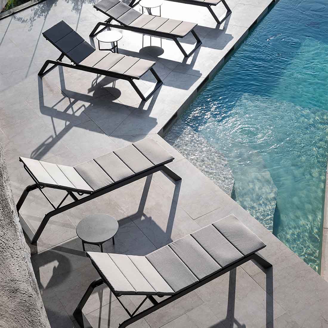Cane-Line Siesta Gartenliege Aluminium/Cane-Line Tex