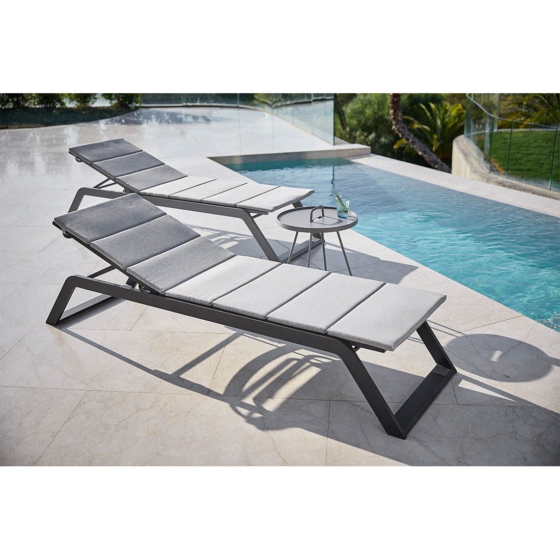 Cane-Line Siesta Gartenliege Aluminium/Cane-Line Tex