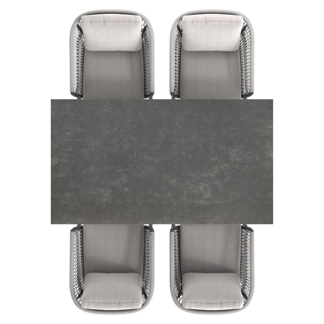 OUTLIV. Alicante Gartenmöbel-Set M (4 Plätze) Tisch 160x90cm
