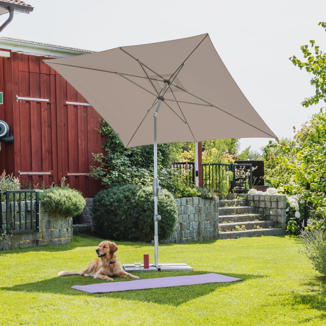 Suncomfort Shell Turn Mittelstockschirm 250x200cm