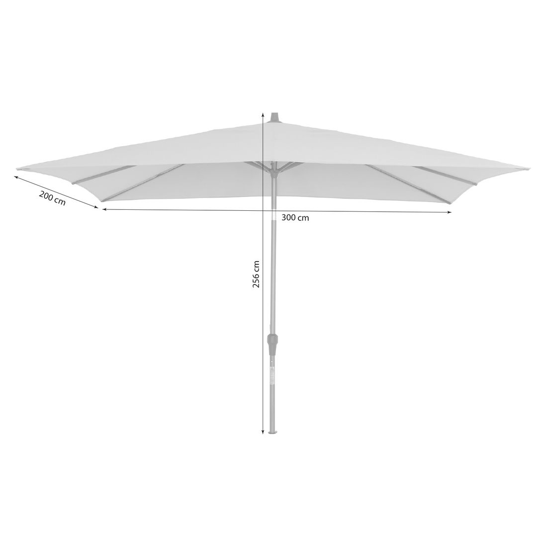 Siena Garden Avio Mittelstockschirm 300x200cm