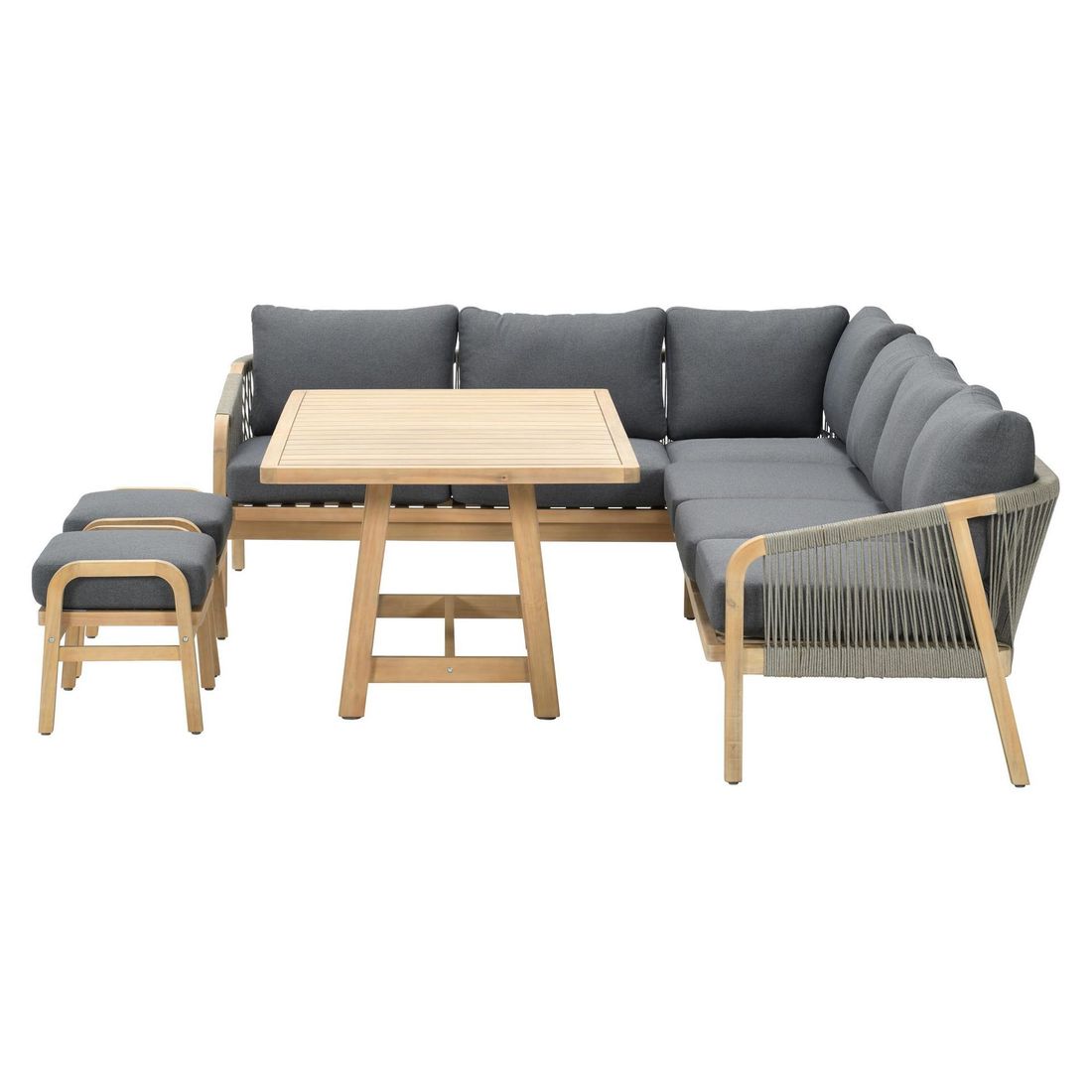 Garden Impressions Santos Dininglounge Tisch 150x90cm Akazie/Rope/Polyester