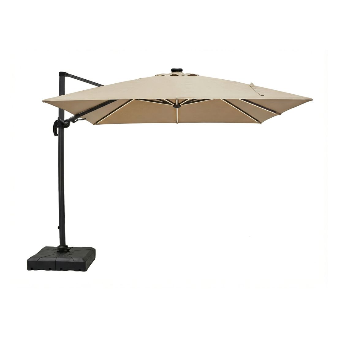 LC Garden Cantilever Ampelschirm mit LED-Beleuchtung 300x300cm
