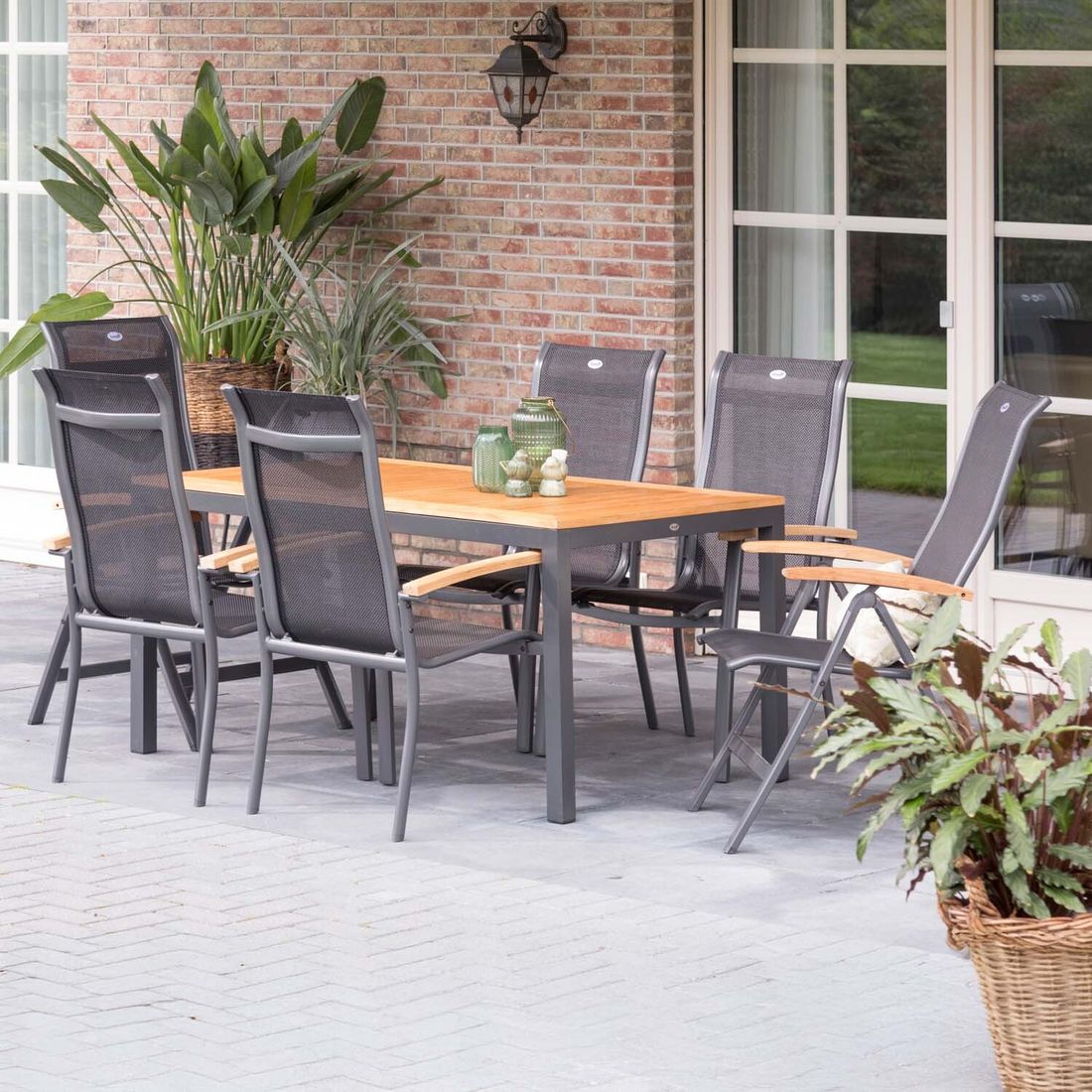 Hartman South Wales Ausziehtisch 150/210x90cm Aluminium/Teak