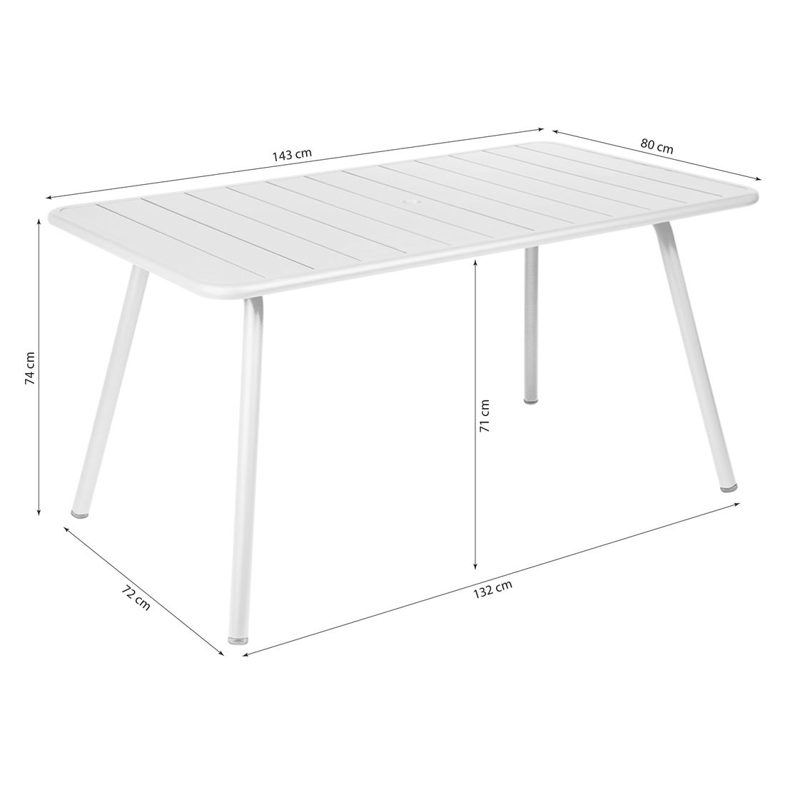 Fermob Luxembourg Gartentisch 143x80cm Aluminium