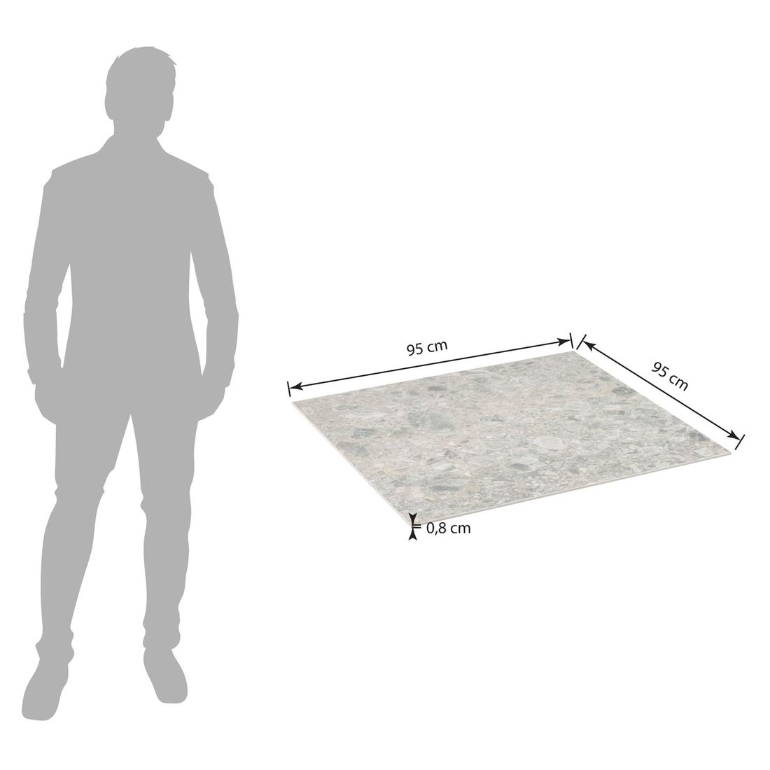 Kettler Dekton Gartentisch-Platte Keramik-Glas-Quarz