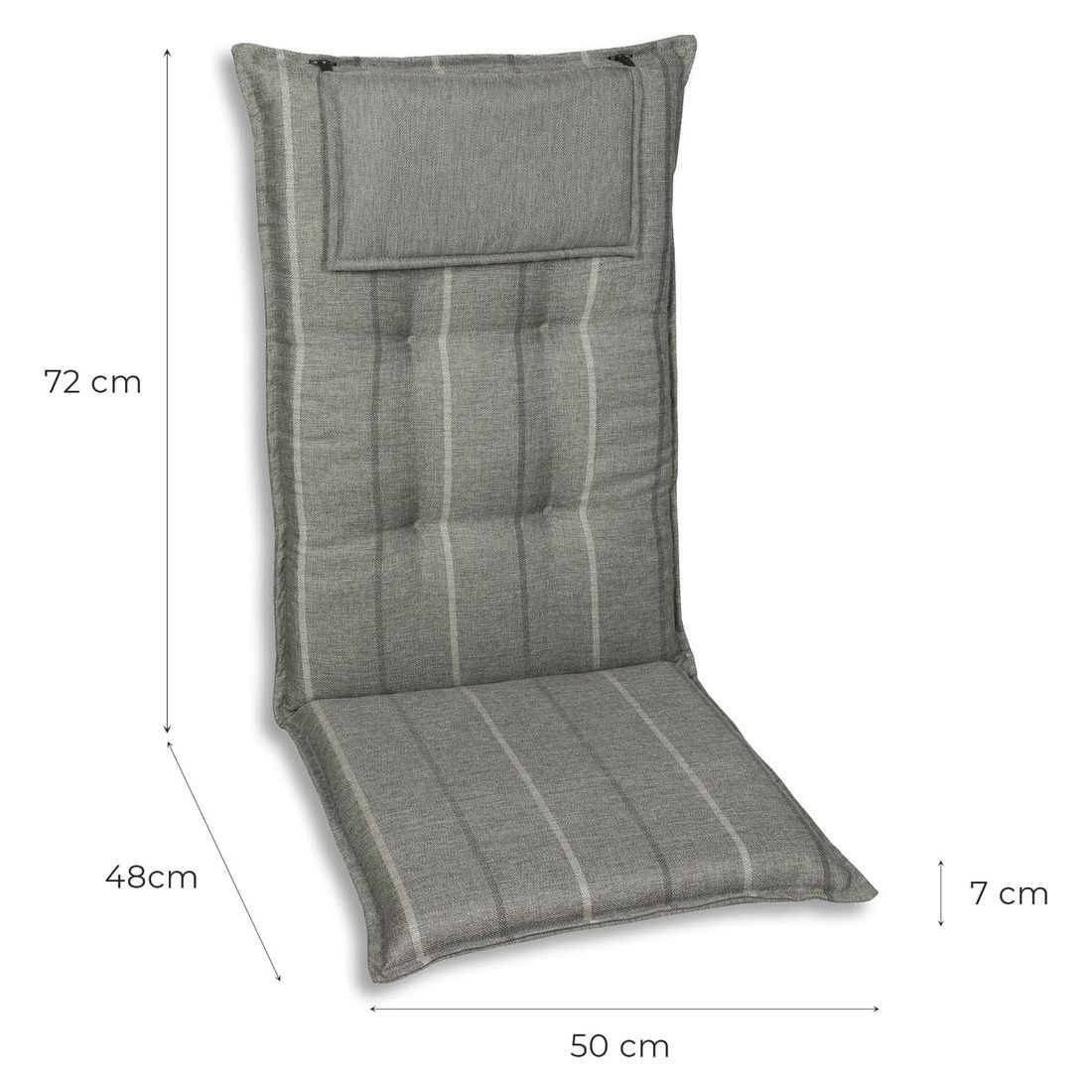 GO-DE Gartenstuhlauflage Hochlehner 50x120cm Olefin