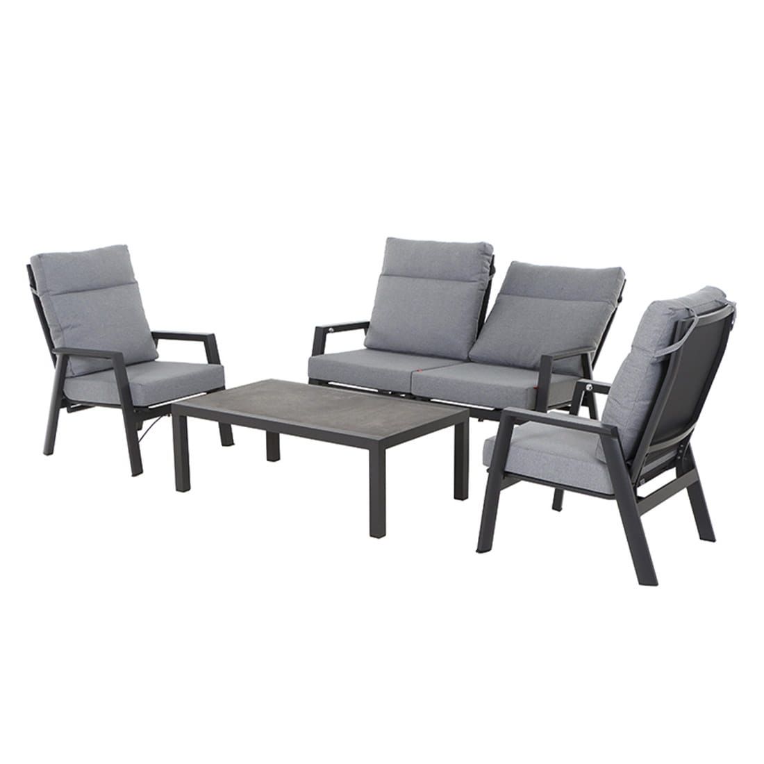 Siena Garden Valencia Loungesessel verstellbar Aluminium/Polypropylen