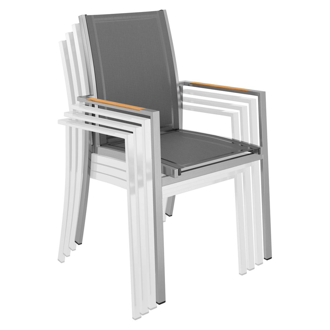 OUTLIV. Oviedo Gartenmöbel-Set M (4 Plätze) Tisch 160/217/267x92cm