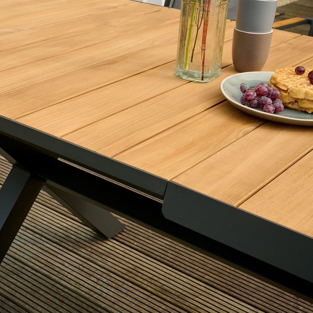 Siena Garden Leeds Gartenmöbel-Set M (4 Plätze) Tisch 160/200x90cm