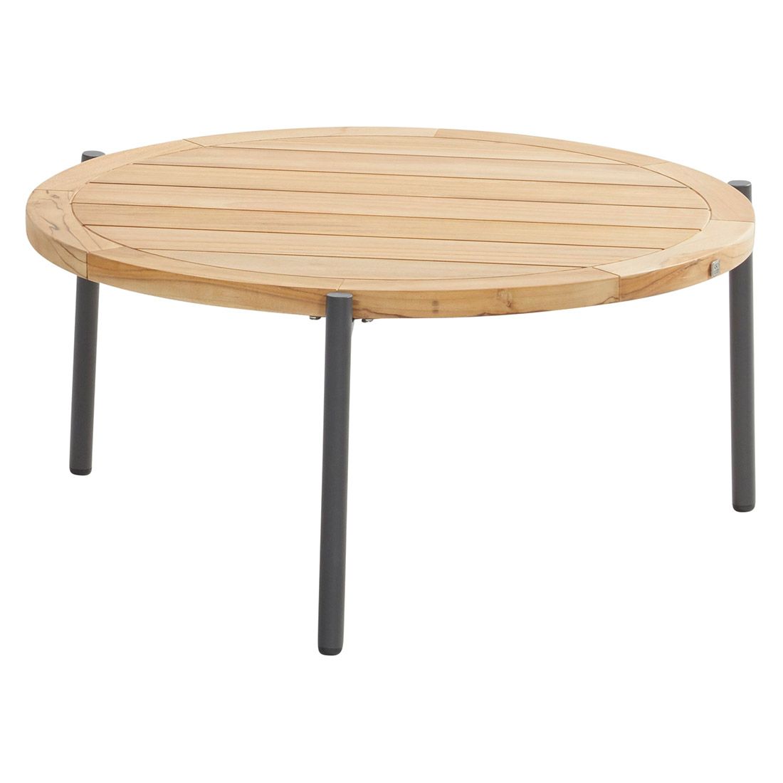 4Seasons Yoga Loungetisch Ø 73cm Aluminium/Teak