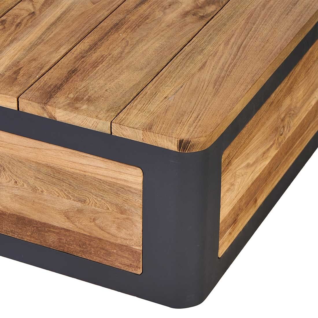 OUTLIV. Paros Ecklounge inkl. Loungetisch Aluminium/Teak/Olefin