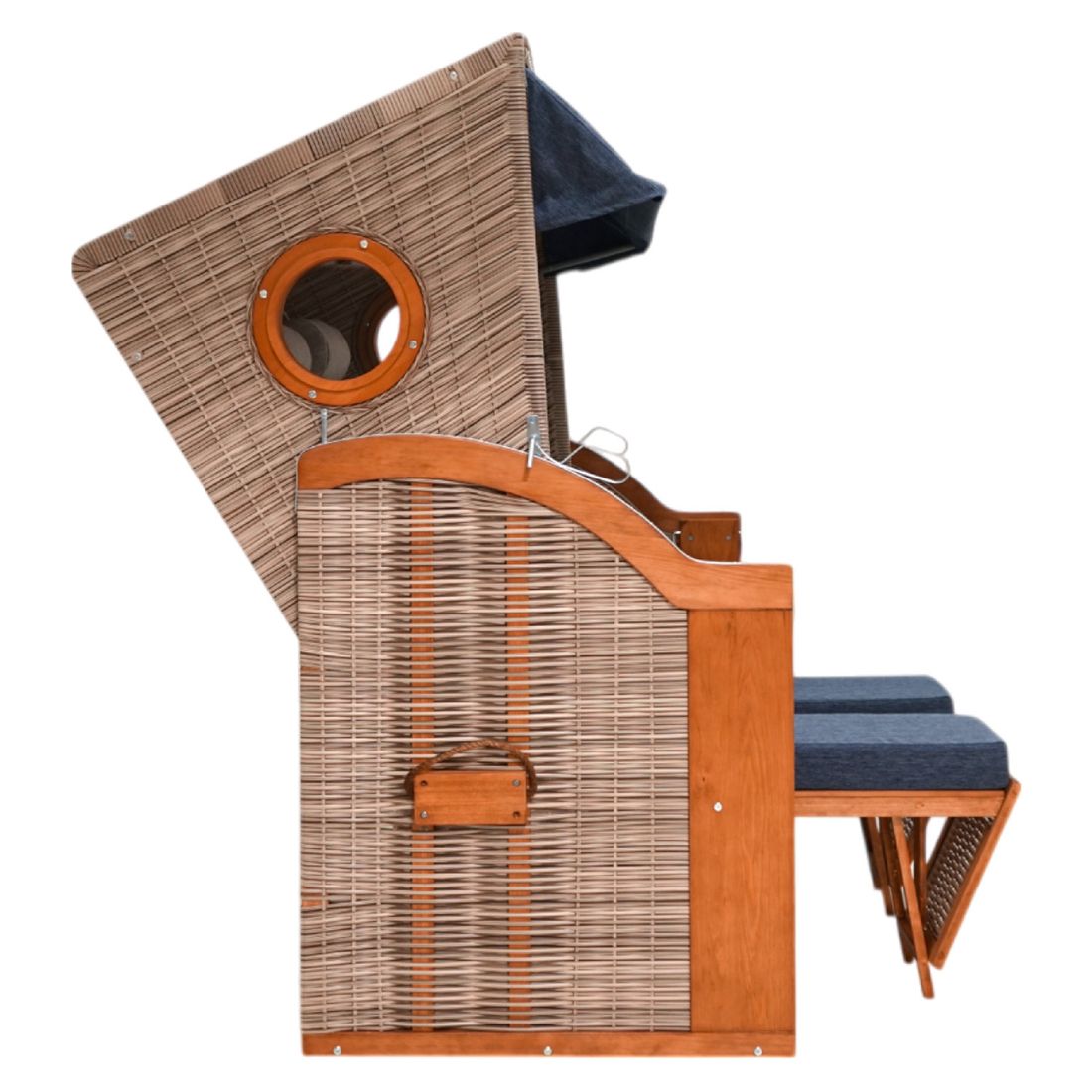 deVries Pure Wave XL Strandkorb Geflecht/Pinie Des. 504