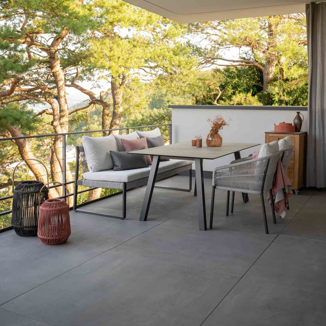 Stern Tammo Gartensofa Aluminium/Rope/Outdoorstoff