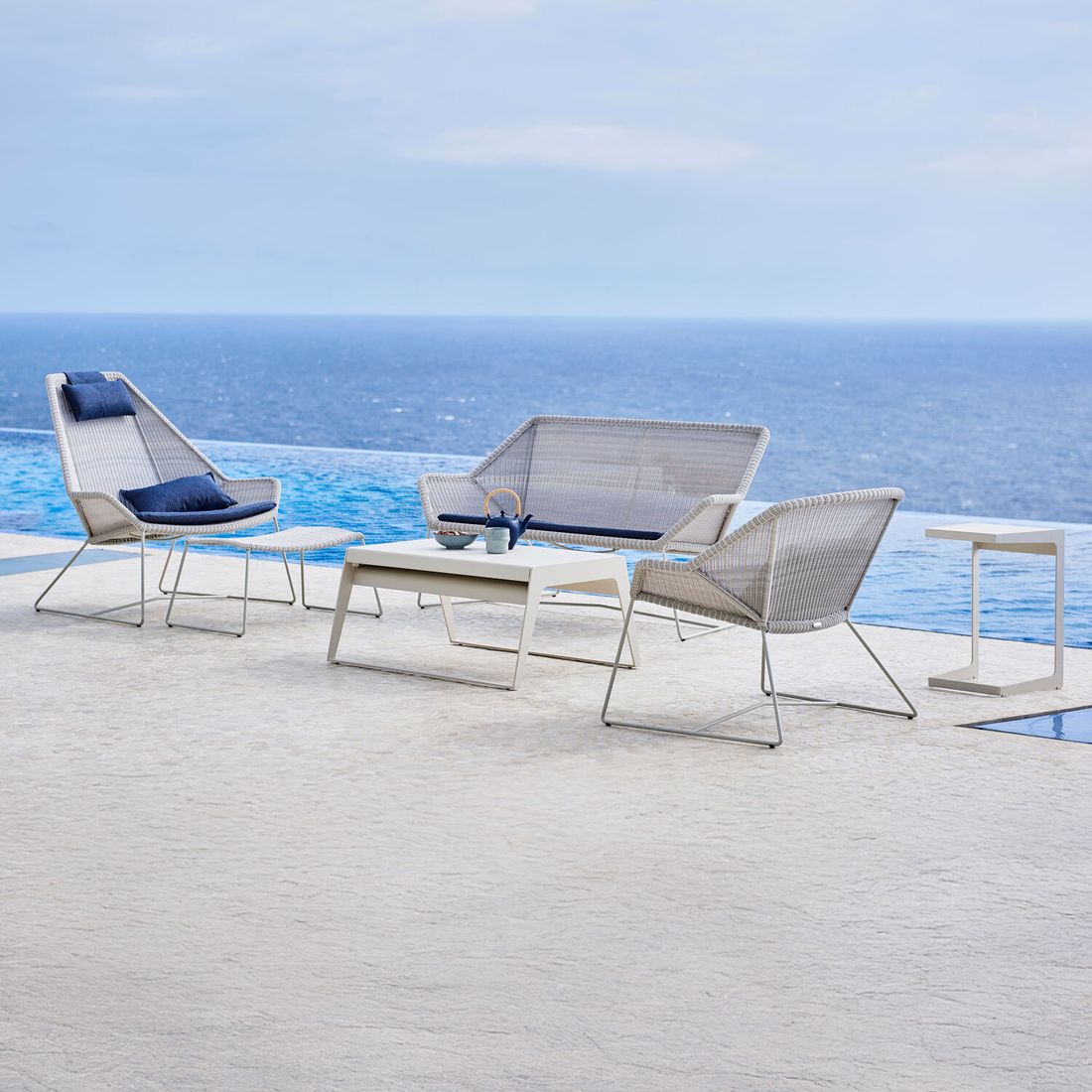 Cane-Line Breeze Loungesessel Stahl/Geflecht