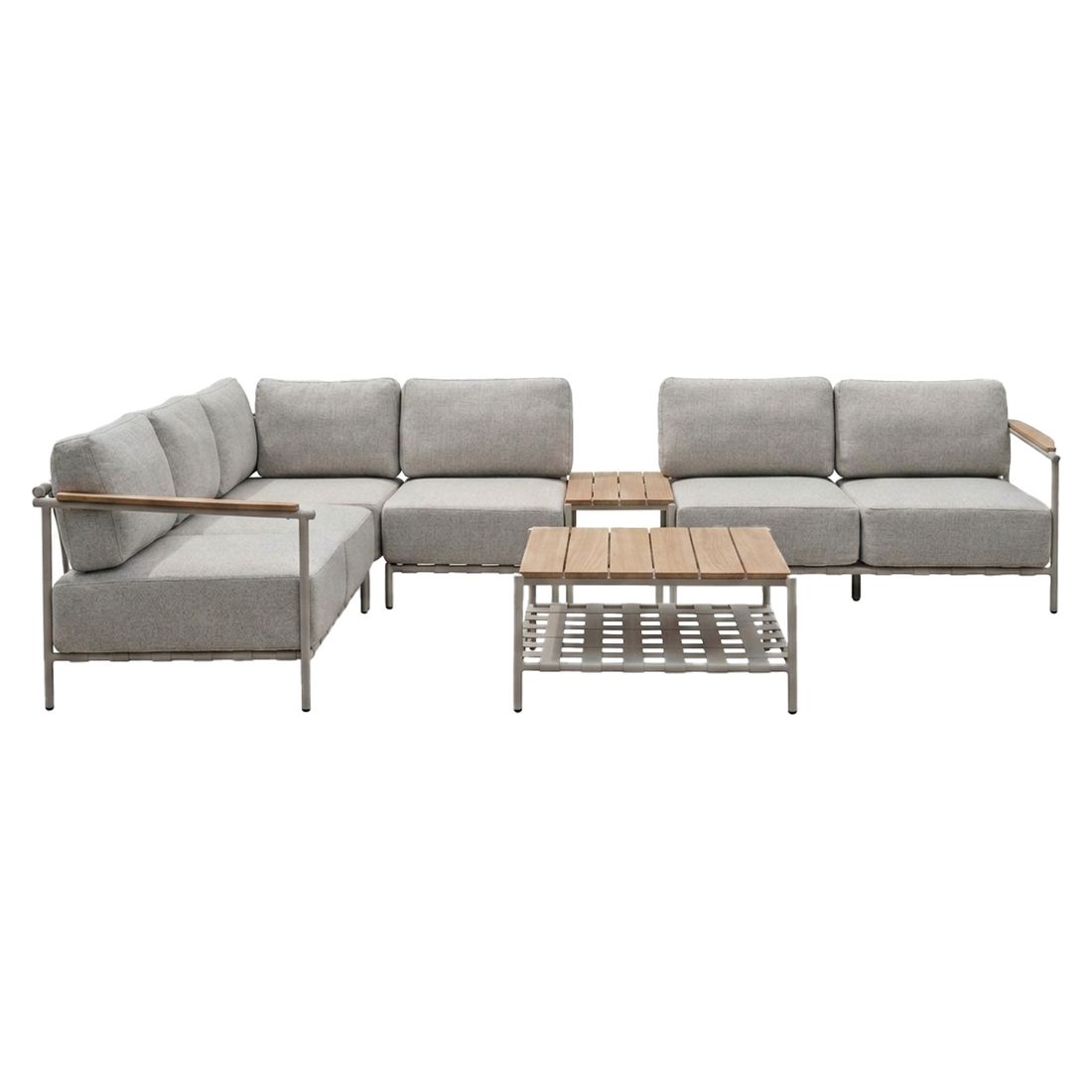 Stern Francis Ecklounge inkl. Loungetische Aluminium/Gurtbespannung/Polyacryl