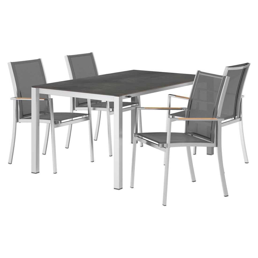 OUTLIV. Oviedo Gartenmöbel-Set M (4 Plätze) Tisch 160/217/267x92cm