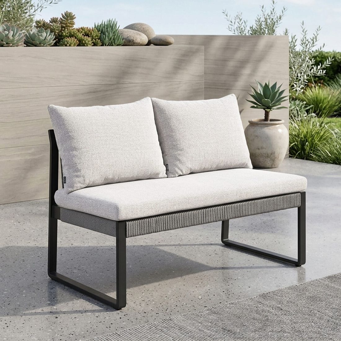 Stern Tammo Diningsofa Aluminium/Rope/Outdoorstoff