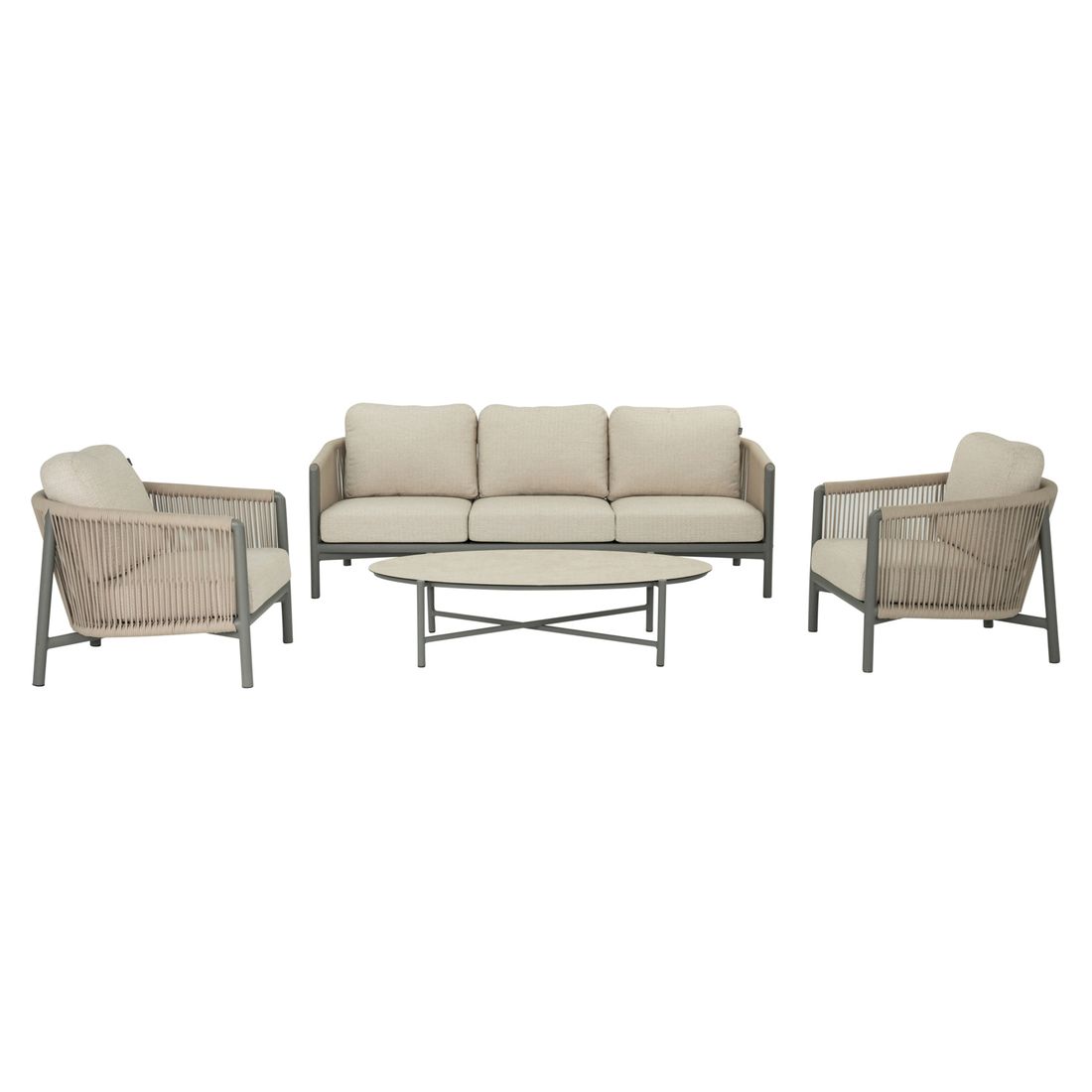 Apple Bee Bora Bora Loungeset inkl. Loungetisch Aluminium/Rope/Bee Wett