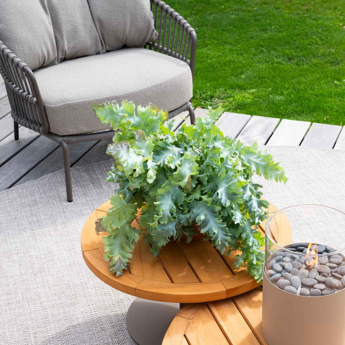 4Seasons Capalbio Loungesessel Edelstahl/Rope/Olefin