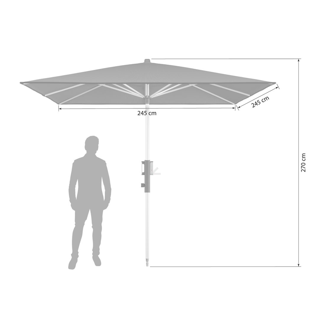 Knirps Phoenix Mittelstockschirm 245x245cm
