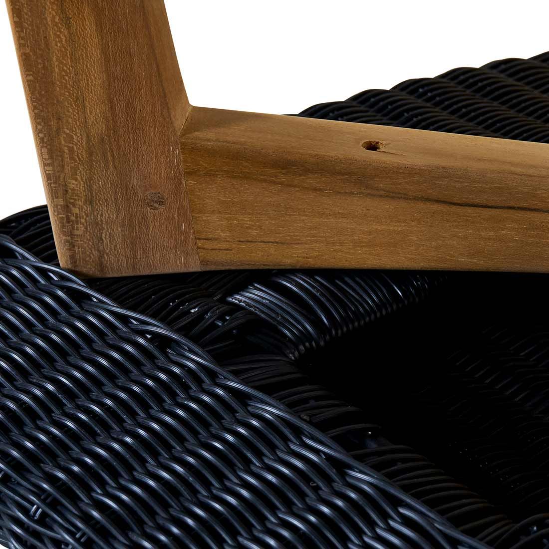 OUTLIV. Clovelly Loungesessel inkl. Hocker Teak/Polyrattan