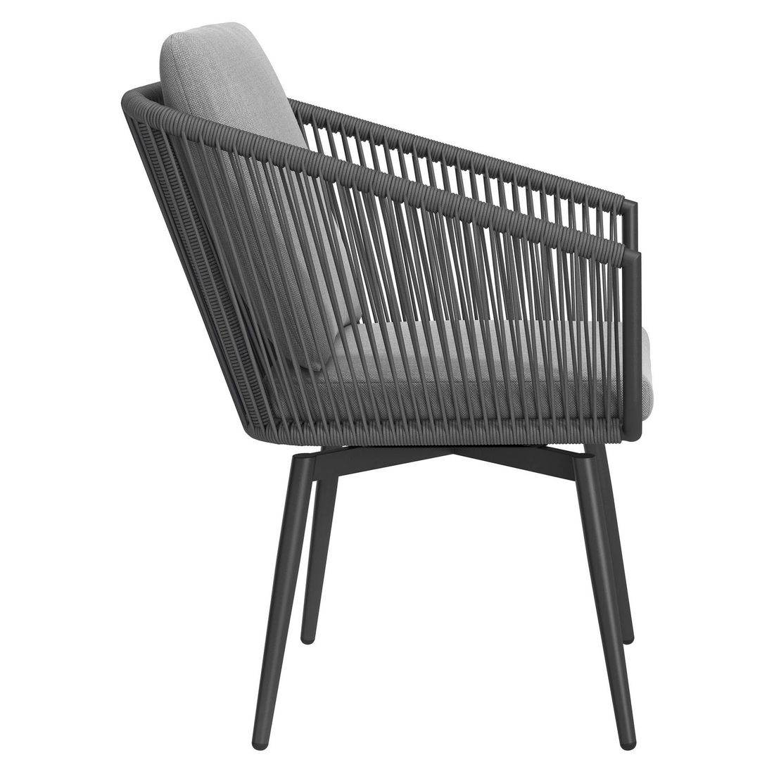 OUTLIV. Alex Gartensessel drehbar Aluminium mit Sitz- und Rückenkissen