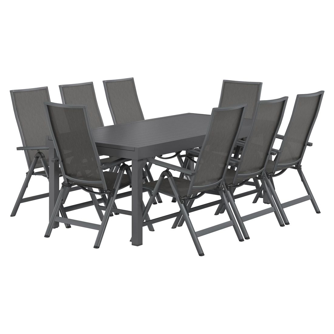 OUTLIV. Jacob Gartenmöbel-Set XL verstellbar (8 Plätze) Tisch 200/320x100,5cm