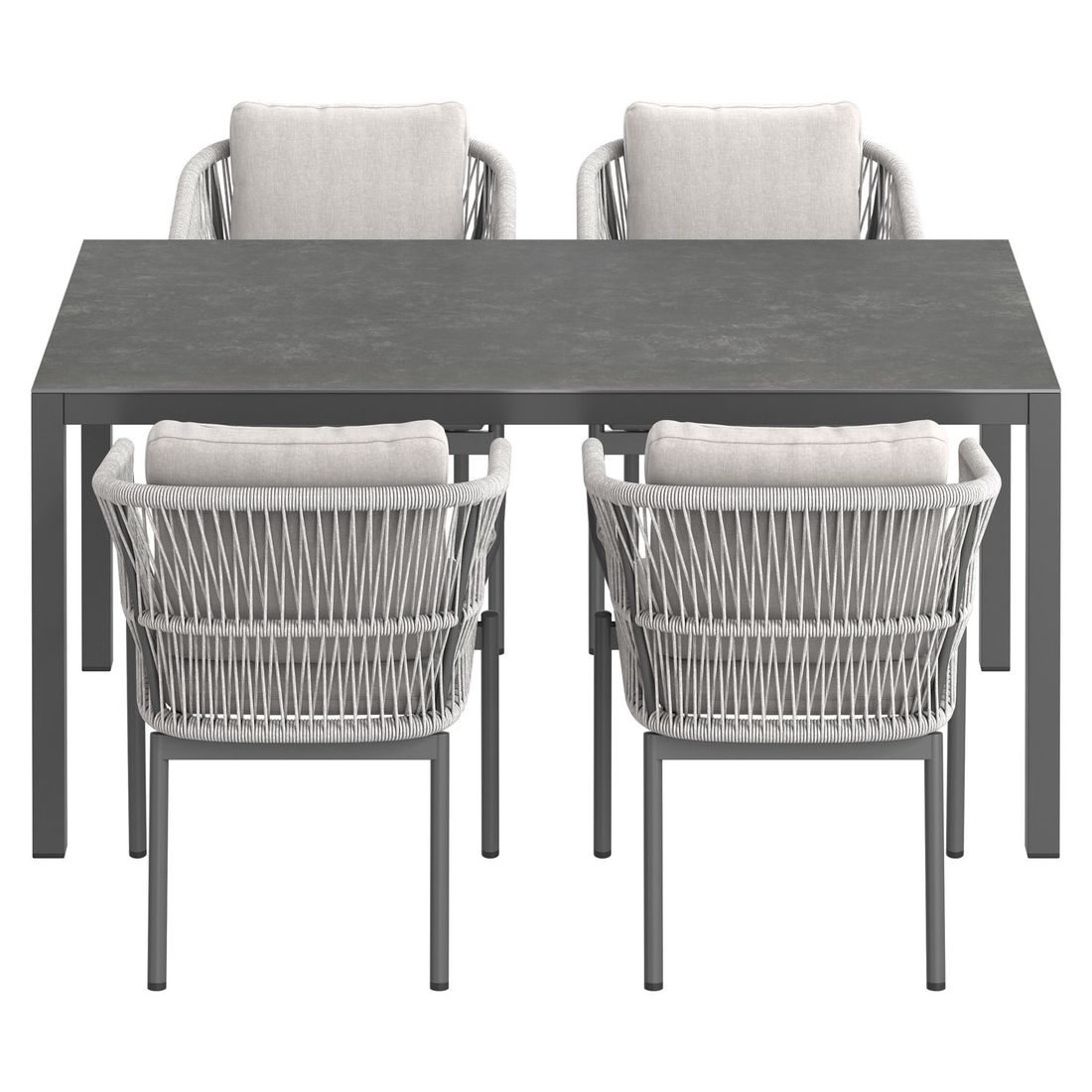 OUTLIV. Alicante Gartenmöbel-Set M (4 Plätze) Tisch 160x90cm