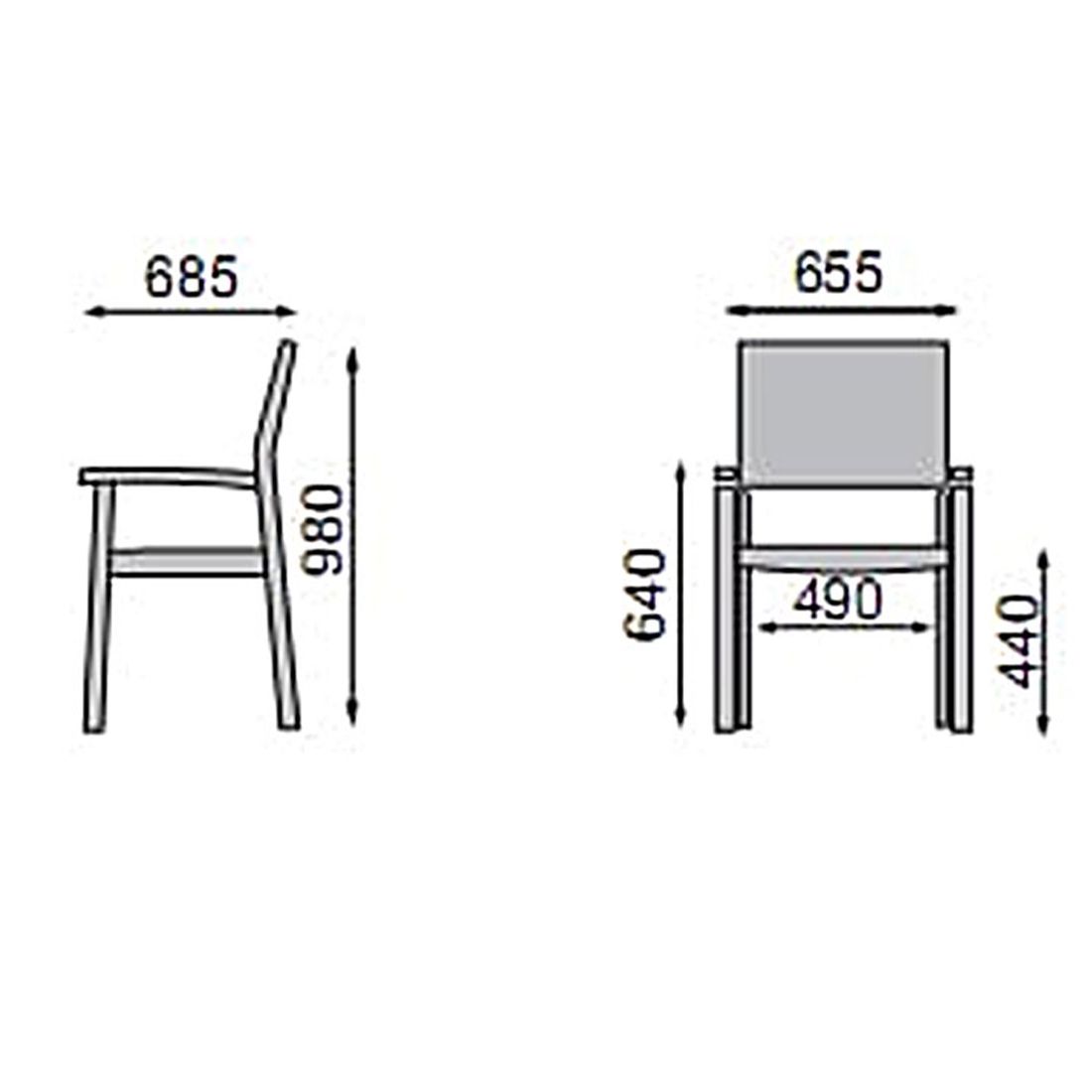Kettler Basic Plus Stapelsessel-Set Aluminium/Textilen