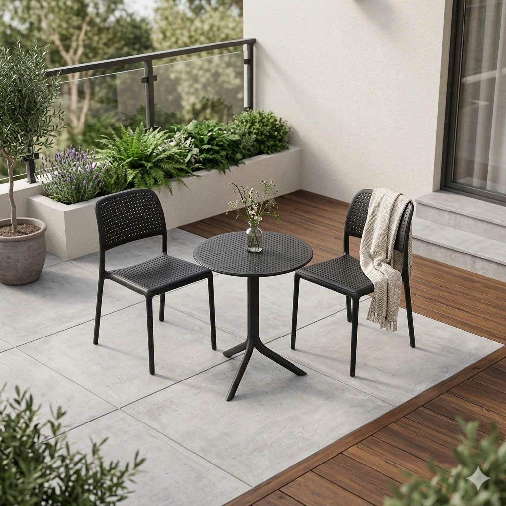 Nardi Bora Gartenmöbel-Set S (2 Plätze) Tisch Ø60,5cm