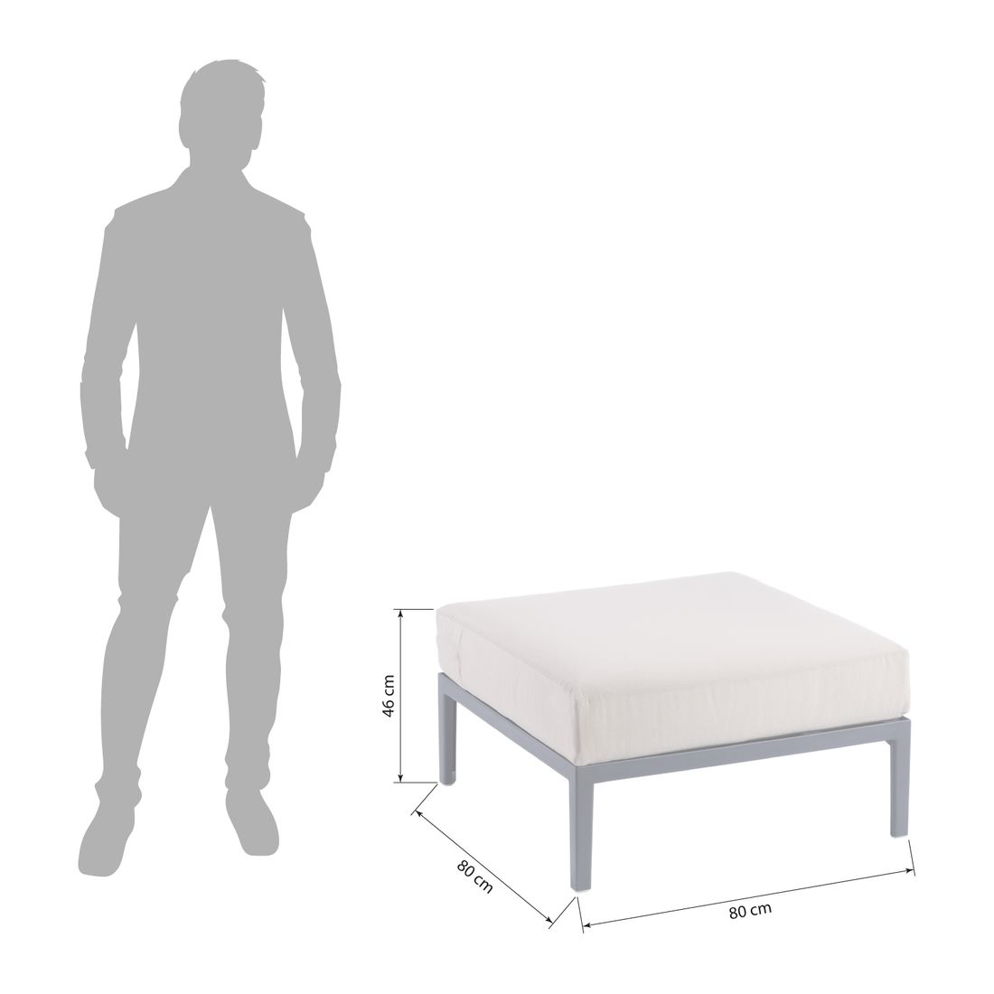 Gaber Enjoy Module 1 Loungehocker Kunststoff/Mischgewebe