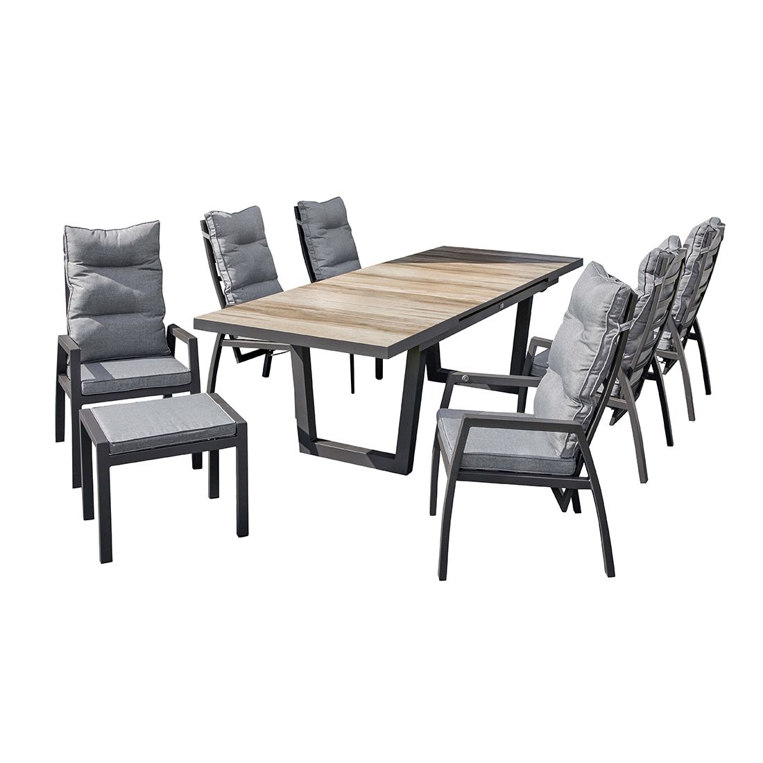 LC Garden Bondino II Gartenhocker Aluminium/Kunstfaser