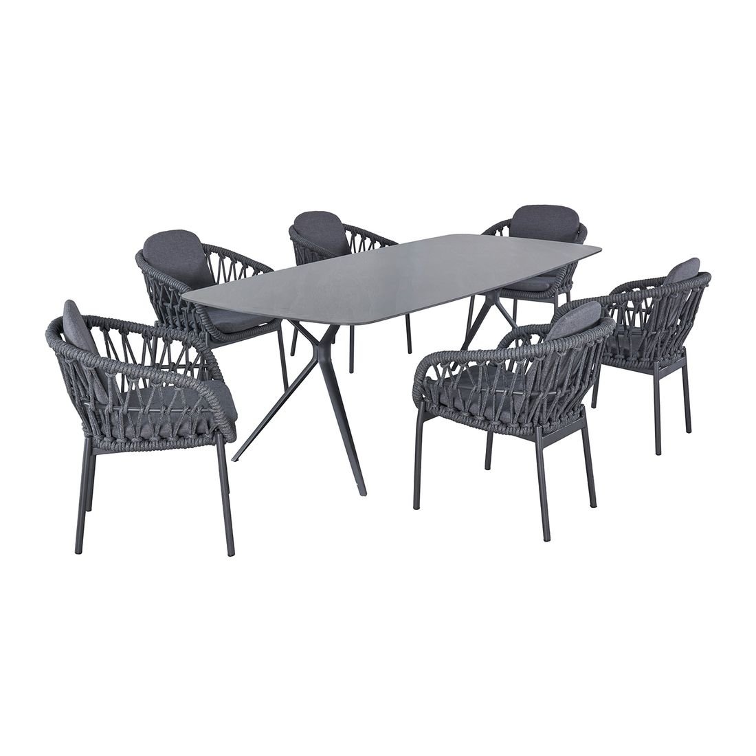 LC Garden Bari Gartenmöbel-Set L verstellbar 6 (Plätze) Tisch 240x100cm